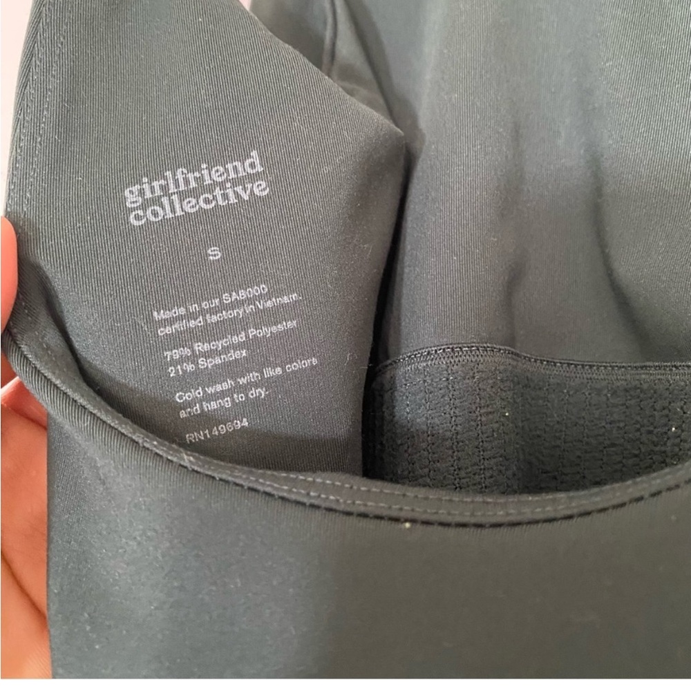 Girlfriend Collective Moss Bike Unitard Romper - Picture 5 of 8